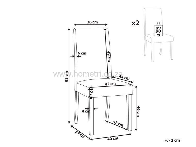 Faux Leather Dining Chairs Brown Bradly - Image 6