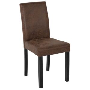 Faux Leather Dining Chairs Brown Bradly