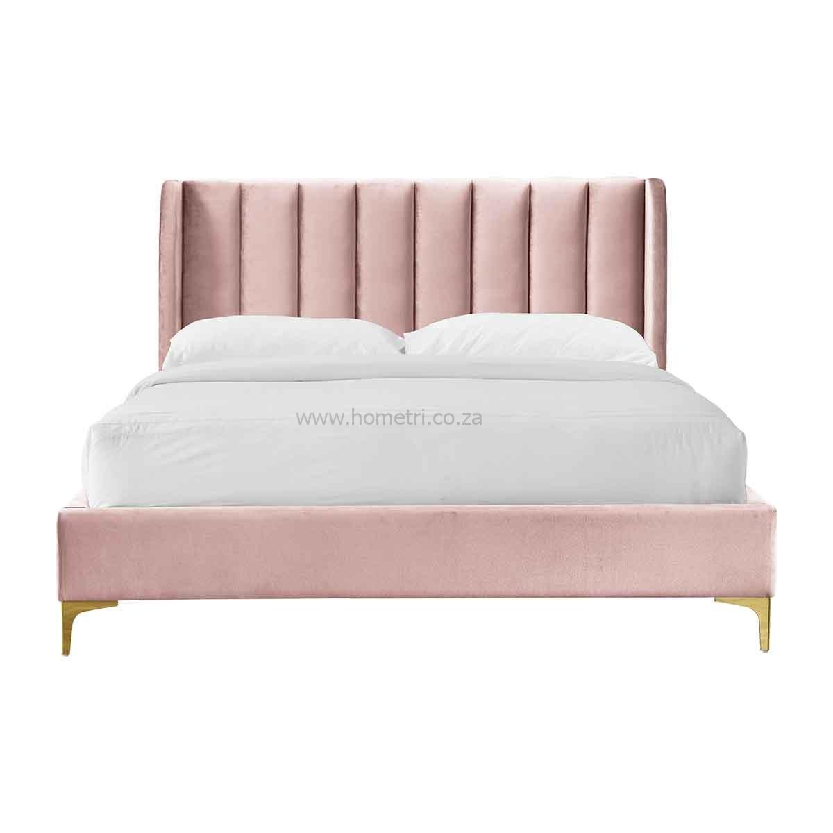 Goerge Velvet Bed (Blush)