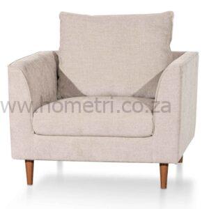 Lizzar Beige Fabric Armchair