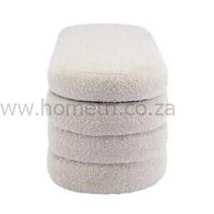 Alternative view of Mekka Boucle Oval Storage Ottoman