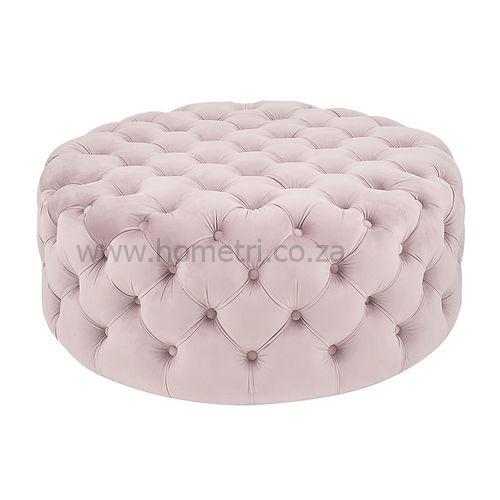 Round Buttoned Ottoman