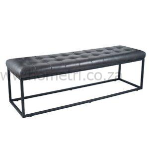 Alternative view of Steel leather Buttoned Ottoman