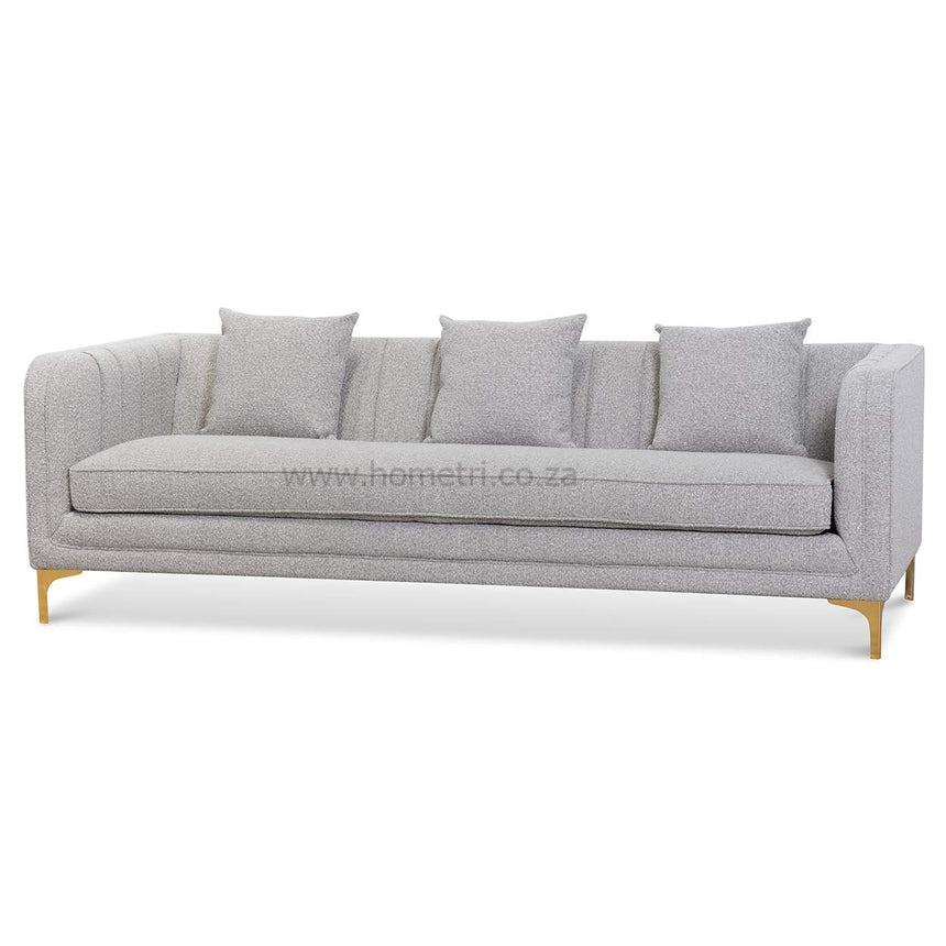 3-Seater Couch in Grey Boucle - Image 2
