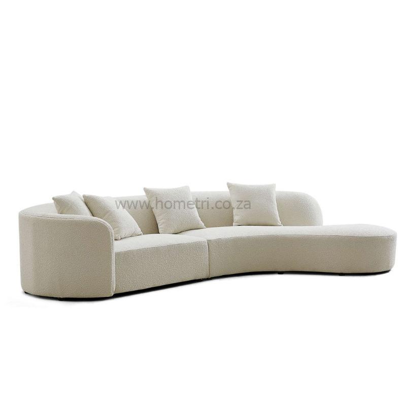 Tuna Curved Boucle Couch - Image 6