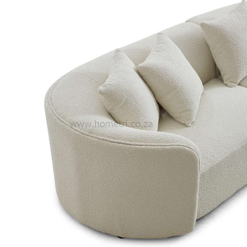 Tuna Curved Boucle Couch - Image 4