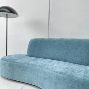Alternative view of Classic Sky Blue Curved Couch