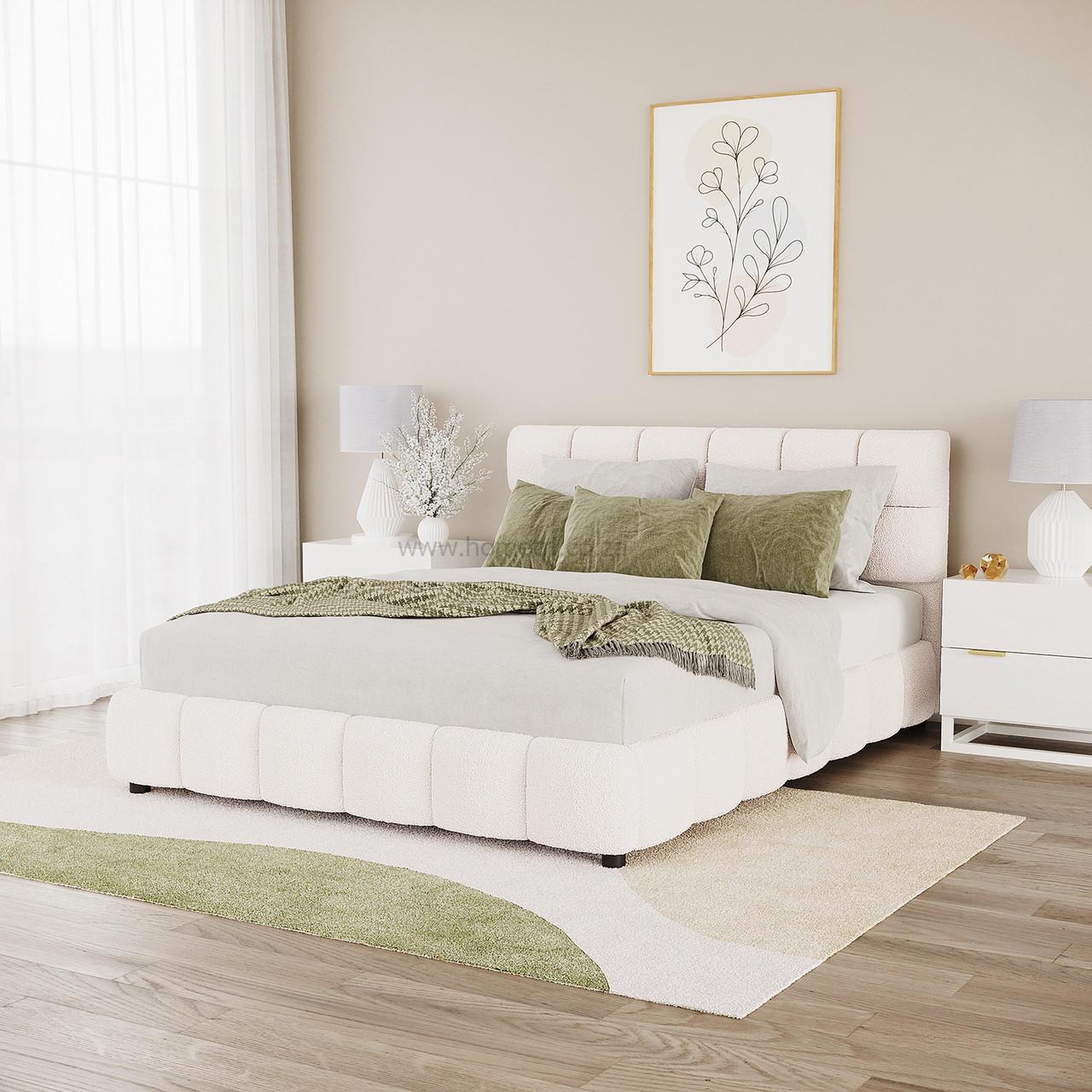 Nikis Tufted Boucle Bed Frame - Image 5