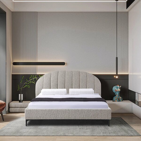Oline Boucle Fabric Bed Frame - Image 4