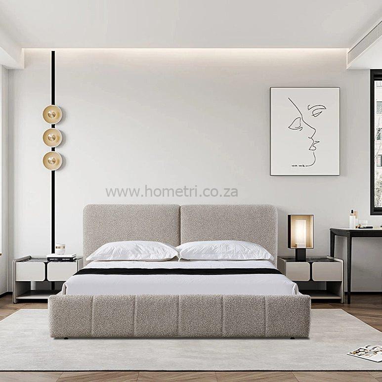 Vinay Sand Boucle Bed - Image 3