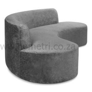 Alternative view of Jay Charcoal Velvet Curved Couch