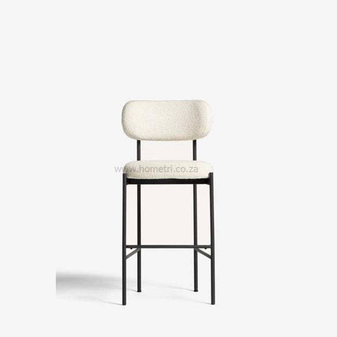 Oyster Black Leg Bar Stool