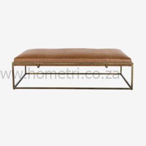 Ivory Leather Bench