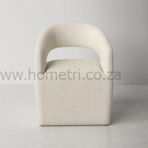 Rhodes II Cream Curved Back Accent Chair