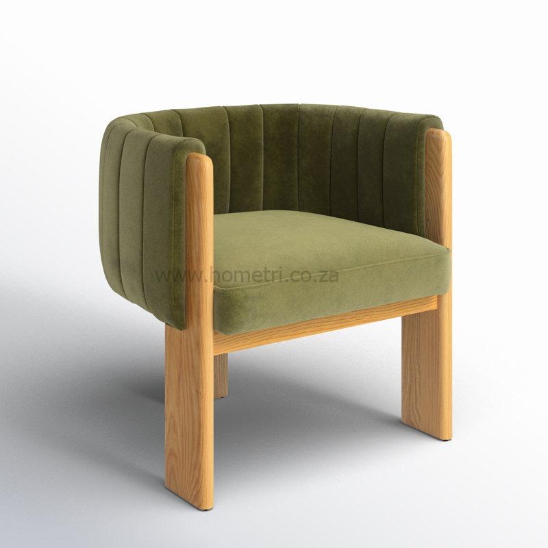 Erling Velvet Armchair - Image 2