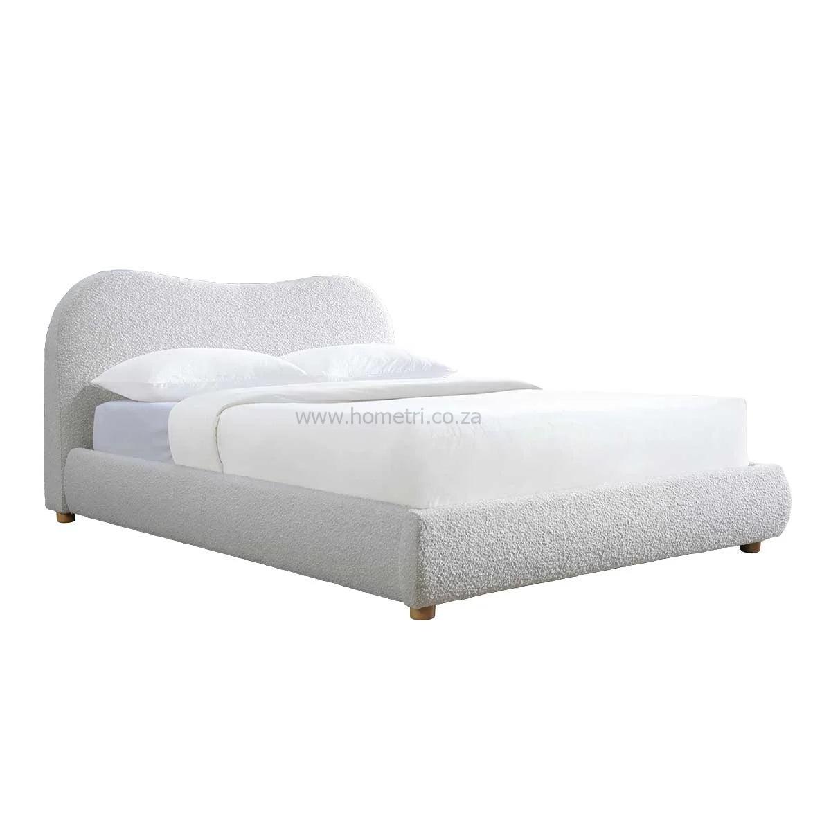 Engrid Curved Headboard Boucle Bedframe