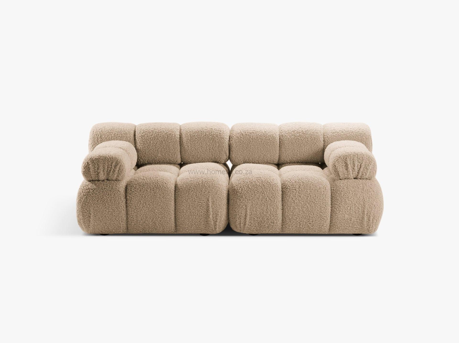 Berlin Boucle Fabric Two Seater Couch