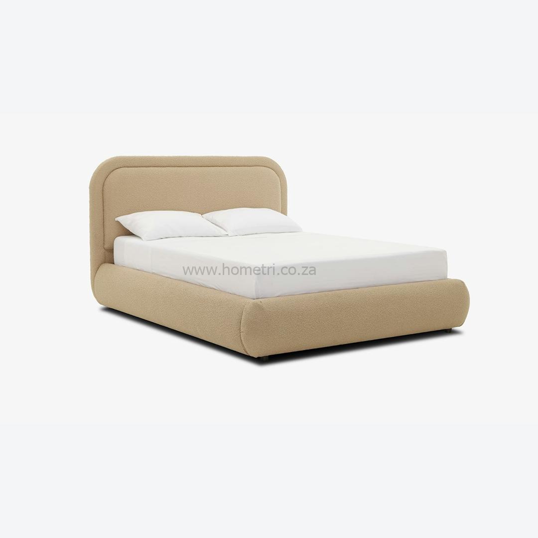 Cedar Curved Headboard Boucle Bedframe