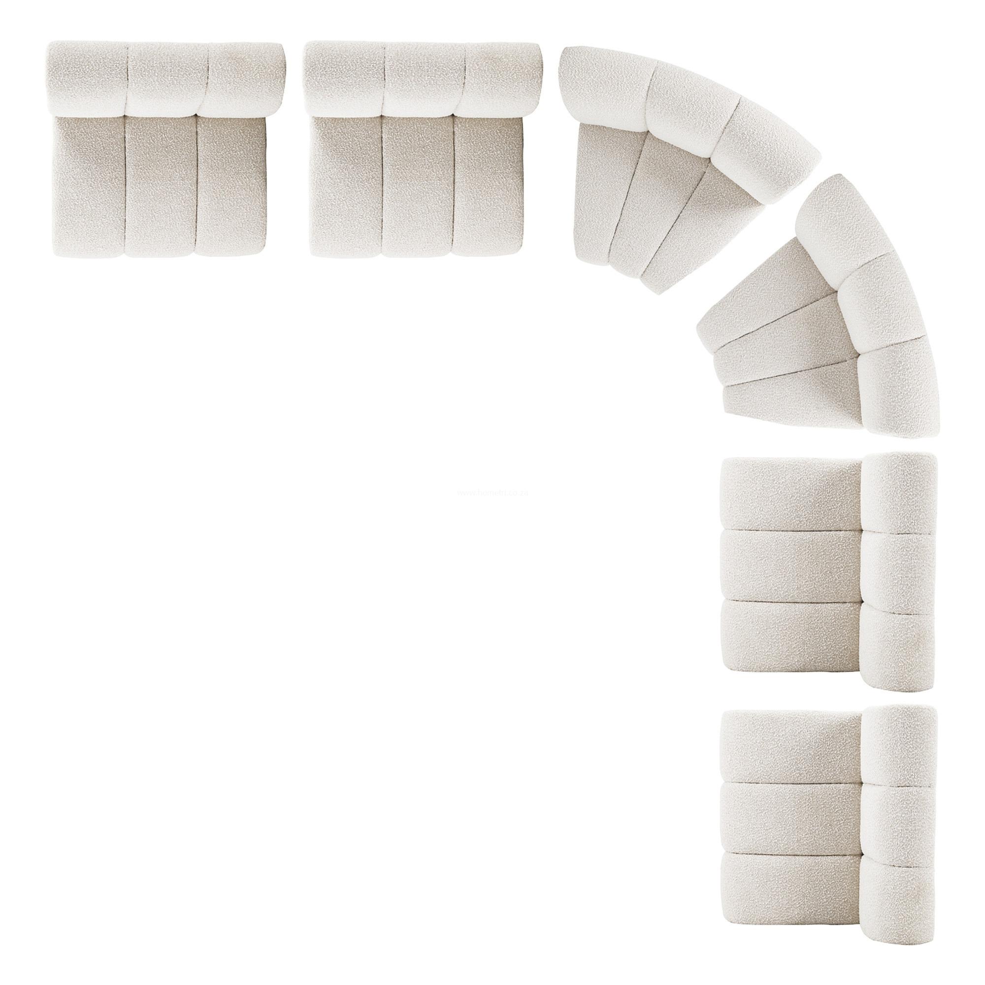 Windsor IV 6 - Piece Curved Modular - Image 3