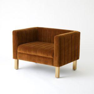 Alternative view of Cognac Velvet Armchair
