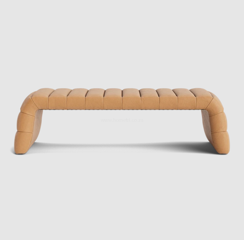 Blakk Leather Bench - Image 2